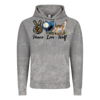 Cloud Rock Peace Love Wolf Vintage Hoodie - LillyAllenDesigns