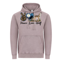 Peace Love Wolf Vintage Hoodie | Teevron