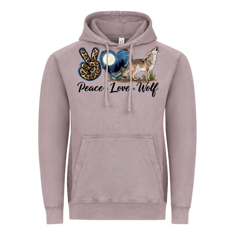 Peace Love Wolf Vintage Hoodie by LillyAllenDesigns | Teevron