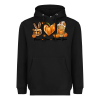Black Peace Love Pumpkin Spice Heavyweight Hoodie - texasbilliewilder