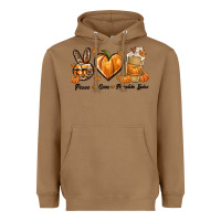Toasted Coconut Peace Love Pumpkin Spice Heavyweight Hoodie - texasbilliewilder