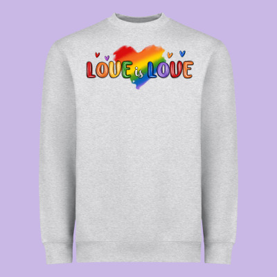 Love Is Love Lgbtq Heavyweight Sweatshirt Designed By Maliassmallbusiness