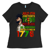 Black July 4th Juneteenth 1865 Ladies Tee - CowGirlArtShop