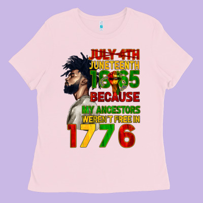 July 4th Juneteenth 1865 Ladies Tee Designed By Cowgirlartshop