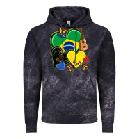 Cloud Black brazil hearts Vintage Hoodie - NancyCooperArtShop