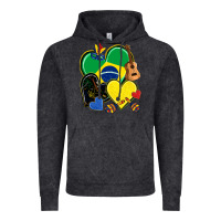 Vintage Black brazil hearts Vintage Hoodie - NancyCooperArtShop