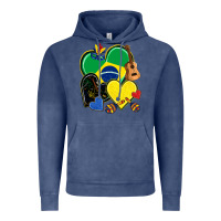 Vintage Denim brazil hearts Vintage Hoodie - NancyCooperArtShop
