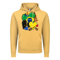 Vintage Mustard brazil hearts Vintage Hoodie - NancyCooperArtShop
