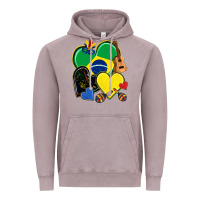 Vintage Zinc brazil hearts Vintage Hoodie - NancyCooperArtShop