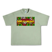 Oil Green santa's helper with gifts Urban Heavy Tee - AdoDesignShop