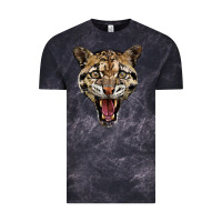 Cloud Black ocelot head Vintage Tee - LillyAllenDesigns