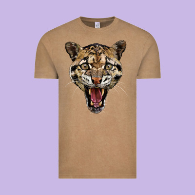 Ocelot Head Vintage Tee Designed By Lillyallendesigns