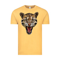 Vintage Mustard ocelot head Vintage Tee - LillyAllenDesigns