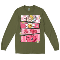 Army Green trendy valentines day retro characters Long Sleeve Tee - MaliasSmallBusiness