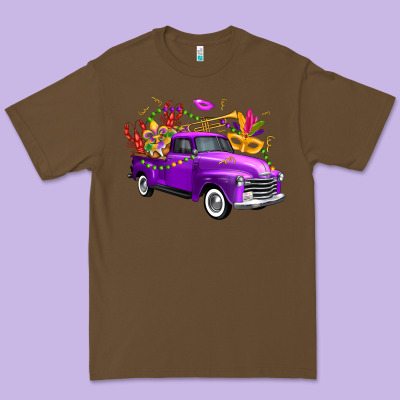 Mardi Gras Truck King's Cake Premium Tee Designed By Fadigitalartstudio