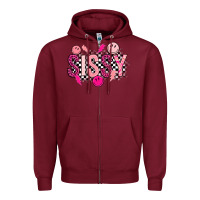 Burgundy sissy Zipper Hoodie - Artiststas