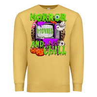 Antique Gold Horror movies and chill Premium Sweatshirt - NancyCooperArtShop
