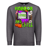 Charcoal Heather Horror movies and chill Premium Sweatshirt - NancyCooperArtShop