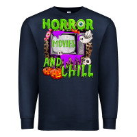 Navy Horror movies and chill Premium Sweatshirt - NancyCooperArtShop