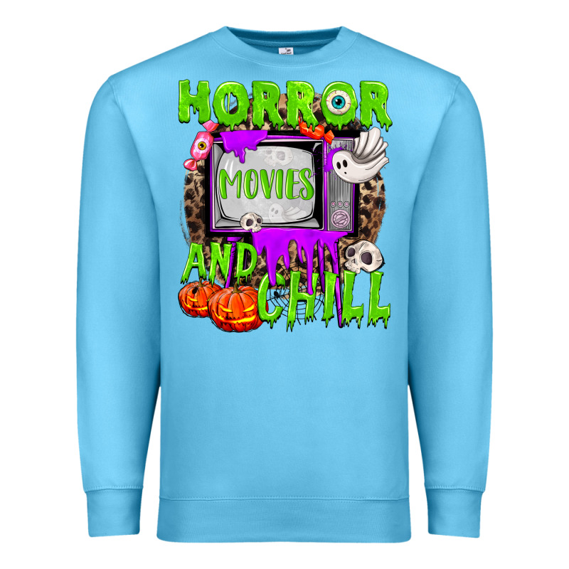 Horror Movies And Chill Premium Sweatshirt by NancyCooperArtShop | Teevron