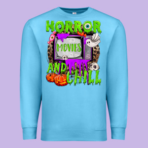 Horror Movies And Chill Premium Sweatshirt Designed By Nancycooperartshop