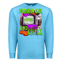 Ocean Blue Horror movies and chill Premium Sweatshirt - NancyCooperArtShop