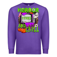 Purple Horror movies and chill Premium Sweatshirt - NancyCooperArtShop