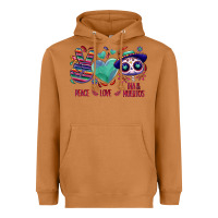 Meerkat Peace love dia de los muertos Heavyweight Hoodie - NancyCooperArtShop