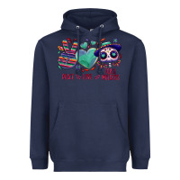 Navy Peace love dia de los muertos Heavyweight Hoodie - NancyCooperArtShop