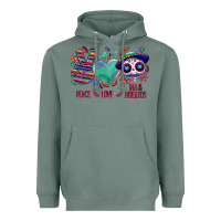 Sage Peace love dia de los muertos Heavyweight Hoodie - NancyCooperArtShop