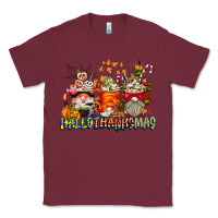 Burgundy Hallothanksmas Gnome Coffee Cups Classic Tee - CowhideDigitalArt