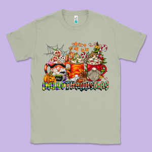 Hallothanksmas Gnome Coffee Cups Classic Tee Designed By Cowhidedigitalart