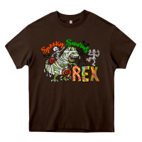 Chocolate Brown spooky sourus Heavy Core Tee - CowhideDigitalArt