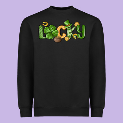Lucky St Patrick S Day Heavyweight Sweatshirt Designed By Maliassmallbusiness