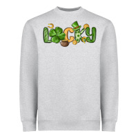 Heather Grey lucky st patrick s day Heavyweight Sweatshirt - MaliasSmallBusiness