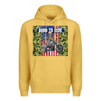 Antique Gold born to ride Premium Hoodie - TumblerDesignByShophia