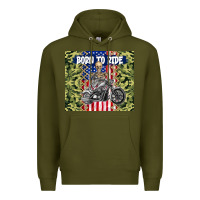 Army Green born to ride Premium Hoodie - TumblerDesignByShophia