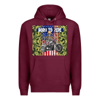 Burgundy born to ride Premium Hoodie - TumblerDesignByShophia