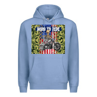 Colony Blue born to ride Premium Hoodie - TumblerDesignByShophia