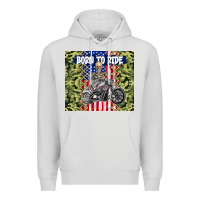 Dove Grey born to ride Premium Hoodie - TumblerDesignByShophia