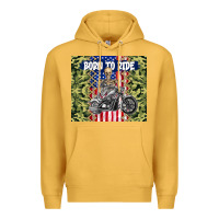 Mustard born to ride Premium Hoodie - TumblerDesignByShophia