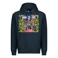 Navy born to ride Premium Hoodie - TumblerDesignByShophia