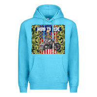 Ocean Blue born to ride Premium Hoodie - TumblerDesignByShophia