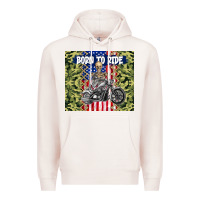 Pale Pink born to ride Premium Hoodie - TumblerDesignByShophia