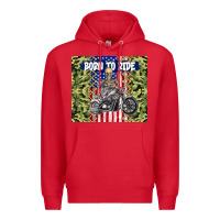 Red born to ride Premium Hoodie - TumblerDesignByShophia