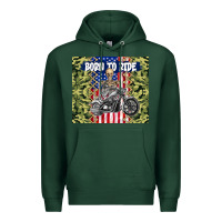 Sports Green born to ride Premium Hoodie - TumblerDesignByShophia