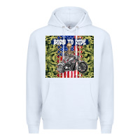 White born to ride Premium Hoodie - TumblerDesignByShophia