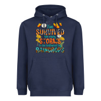 Navy I've Survived Too Many Storms Heavyweight Hoodie - texasbilliewilder