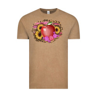 Vintage Coffee apple sunflower back to school background Vintage Tee - AdoDesignShop
