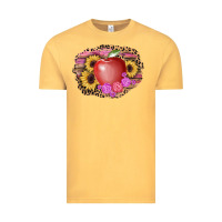 Vintage Mustard apple sunflower back to school background Vintage Tee - AdoDesignShop